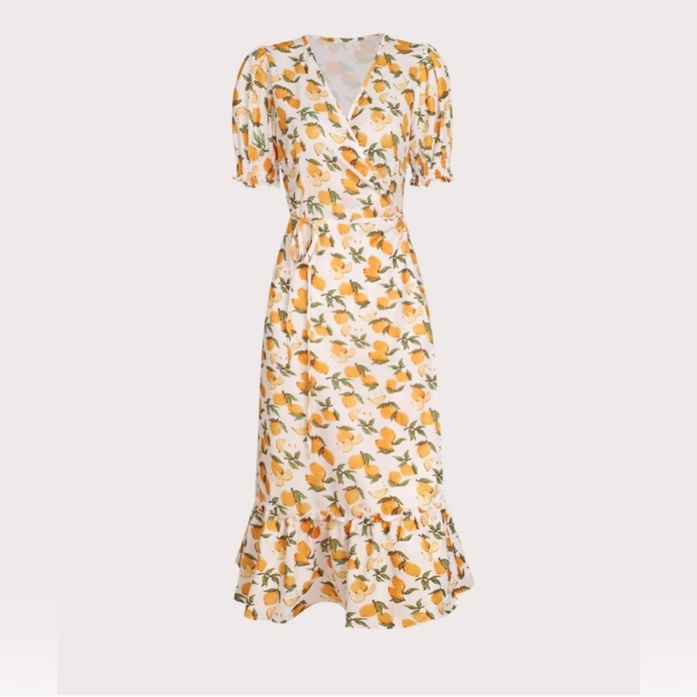 Lemon wrap dress